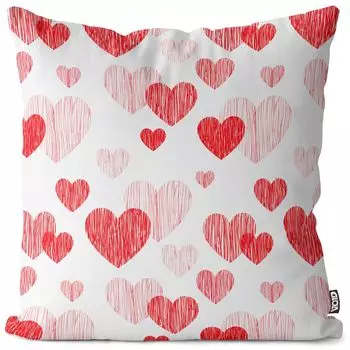 Чехол на подушку VOID с росписью в виде сердечек, чехол для подушки из полиэстера, водонепроницаемый, для улицы и дома, размер подушки: 80 x 80 см