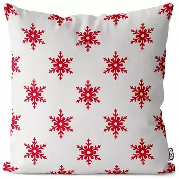 Чехол на подушку VOID с рождественскими звездами, красный и белый, из полиэстера, водонепроницаемый, для улицы и дома, размер подушки: 60 x 60 см