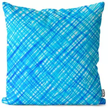 Чехол на подушку VOID с синей полоской, полиэстер, водонепроницаемая подушка для улицы и дома. Размер: 60 x 60 см.