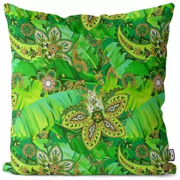 Чехол на подушку VOID с тропическим узором Пейсли, полиэстер, водонепроницаемая подушка для улицы и дома. Размер: 60 x 60 см.