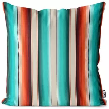 Чехол на подушку VOID Serape Stripes, чехол на подушку из полиэстера, водонепроницаемый, для улицы и дома, размер подушки: 60 x 60 см