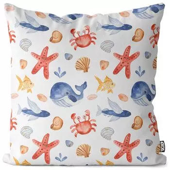 Чехол на подушку VOID Small Sea Creatures Полиэстер Водонепроницаемая подушка для улицы и дома Размер: 60 x 60 см