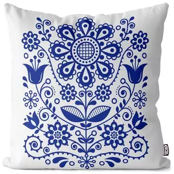 Чехол на подушку VOID со скандинавским цветком, полиэстер, водонепроницаемая подушка для улицы и дома. Размер: 60 x 60 см.