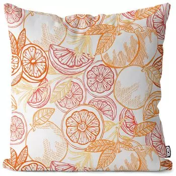 Чехол на подушку VOID Summer Oranges, полиэстер, водонепроницаемая подушка для улицы и дома. Размер: 80 x 80 см.