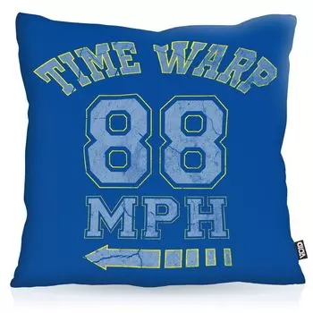 Чехол на подушку VOID Time Warp, чехол для подушки, полиэстер, водонепроницаемый, для улицы, для дома, для путешествий в будущее, назад во времени, цвет: синий, размер подушки: 60 x 60 см