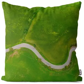 Чехол на подушку VOID Тоскана, холмистый пейзаж, чехол для подушки, полиэстер, водонепроницаемый, для улицы и дома, размер подушки: 60 x 60 см