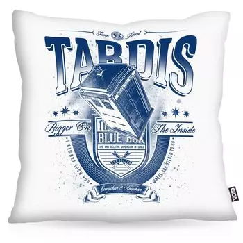 Чехол на подушку VOID Travel in Time and Space, полиэстер, водонепроницаемый, для улицы, серия путешествий во времени, ящик для экстренного вызова полиции, размер подушки: 80 x 80 см, цвет подушки: белый