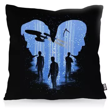 Чехол на подушку VOID Trek Crew, чехол для подушки из полиэстера, водонепроницаемый, для улицы, в помещении, трекки звездный луч, размер подушки: 80 x 80 см
