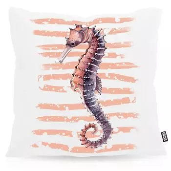 Чехол на подушку VOID Under the Sea для отдыха в помещении, морской конек, рыба, пляжный отдых, размер подушки: 60 x 60 см