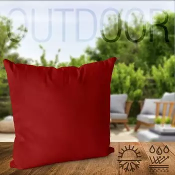 Чехол на подушку VOID, устойчивый к атмосферным воздействиям чехол на подушку, полиэстер, водонепроницаемая декоративная подушка, уличная подушка, декоративная подушка, размер подушки: 60 x 60 см, цвет подушки: темно-красный