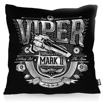 Чехол на подушку VOID Viper, чехол на подушку из полиэстера, водонепроницаемый, для улицы и дома Galactica, цвет: черный, размер подушки: 40 x 40 см