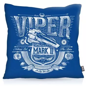 Чехол на подушку VOID Viper, чехол на подушку из полиэстера, водонепроницаемый, для улицы и дома Galactica, цвет: синий, размер подушки: 60 x 60 см