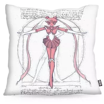 Чехол на подушку VOID Vitruvian Bunny, полиэстер, водонепроницаемый, Sailor Moonstone Luna Moon Anime, размер подушки: 60 x 60 см, цвет подушки: белый