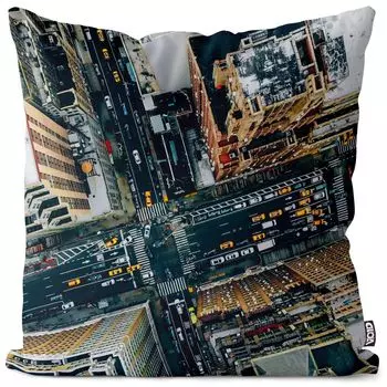 Чехол на подушку VOID в центре Нью-Йорка, полиэстер, водонепроницаемая подушка для улицы и дома. Размер: 80 x 80 см.
