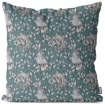Чехол на подушку VOID Wild Rabbit, полиэстер, водонепроницаемая подушка для улицы и дома. Размер: 80 x 80 см.