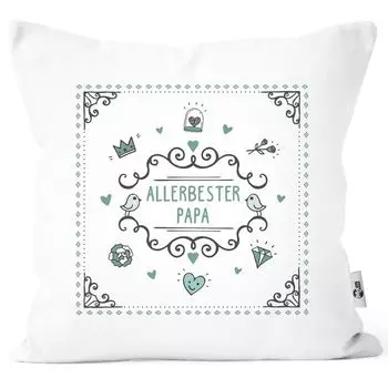 Чехол на подушку в подарок с надписью: Рождество, день рождения, День матери, подарок, чехол на подушку, хлопок Moonworks Very Best Dad, белый, униразмер