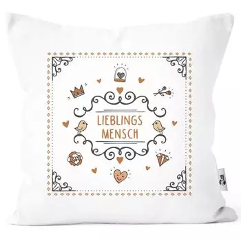 Чехол на подушку в подарок с надписью: Рождество, день рождения, День матери, подарок: подарок, чехол на подушку, хлопок Moonworks Favorite Person 2, белый, униразмер