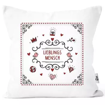 Чехол на подушку в подарок с надписью: Рождество, день рождения, День матери, подарок: подарок, чехол на подушку, хлопок Moonworks Favorite Person 1, белый, универсальный размер