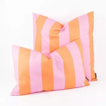Чехол на подушку в полоску оранжевый розовый разные размеры SCHNER LEBEN размер 30x50см (ВxШ) размер 30x50см (ВxШ) Schner-Leben