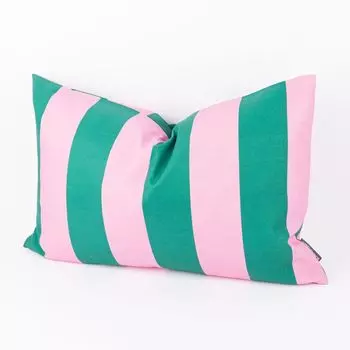 Чехол на подушку в полоску темно-зеленый розовый разные размеры SCHNER LEBEN размер 40x60см (ВxШ) размер 40x60см (ВxШ) Schner-Leben