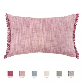 Чехол на подушку Winkler JET 30 x 50 см с бахромой 100% хлопок однотонный, выбор цвета: бежевый