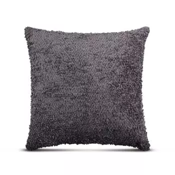 Чехол на подушку, включая декоративную подушку 50х50см на двойной молнии, (антрацитовый) чехол под синель, чехлы на подушки, мягкий чехол для подушек Bestlivings