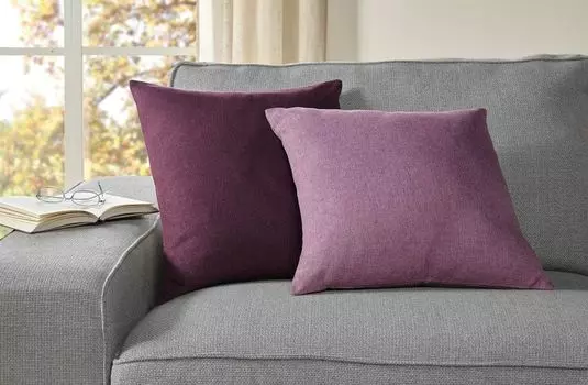 Чехол на подушку "Ягода", комплект из 2-х текстильных предметов для гостиной, дивана, кресла, шезлонга, удобный Frank-Flechtwaren