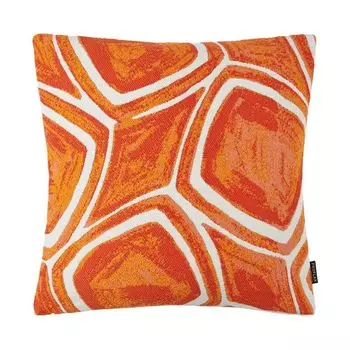 Чехол на подушку Загреб, жаккардовый узор, оранжевый, размер: 60 х 60 см, наполнитель: утиные перья Proflax