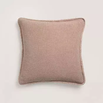 Чехол на подушку Zara Home Textured Waffle-Knit, розовый