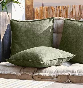 Чехол на подушку "Зеленый", комплект из 2 шт., 45х45 см, декоративный чехол на диван, кушетку, украшение Dekoleidenschaft