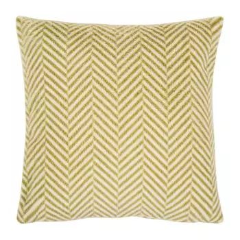 Чехол на подушку Zella 50 x 50 см зеленый с рисунком на молнии полиэстер под мех pad