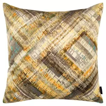 Чехол на подушку - желтый - коричневый - полиэстер - 45 х 45 см - с рисунком Albani Gardinenfabrik GmbH&Co.
