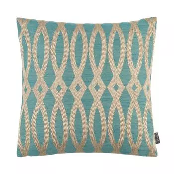 Чехол на подушку «Женева», структура рафии, бирюзовый, размер: 40 х 60 см, наполнитель: утиные перья Proflax