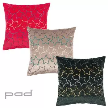 Чехол на подушку Зодиак со звездами 45 х 45 см с вышивкой на молнии, ЦВЕТ: серо-коричневый pad