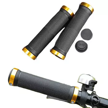 Чехол на руль горного велосипеда LeBycle в штучной упаковке, резиновый чехол на руль велосипеда, перчатки (золотой)