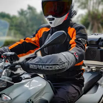Чехол на руль Kuang-Chi Battery Electric Rider, зимняя утолщенная ветрозащитная теплая защита для рук, чехол на руль мотоцикла, непромокаемый и водонепроницаемый, плюс бархатный черный - один размер