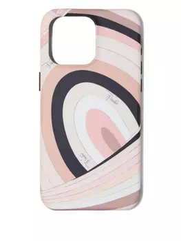 Чехол PUCCI с радужным принтом для iPhone 16 Pro, нейтральный