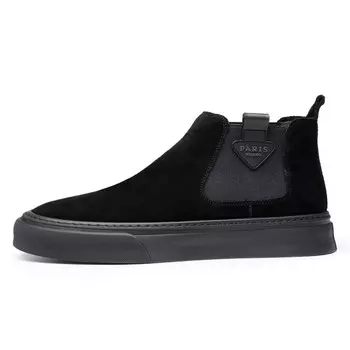 Челси Ботинки Мужские Gzz, цвет Black cotton shoes