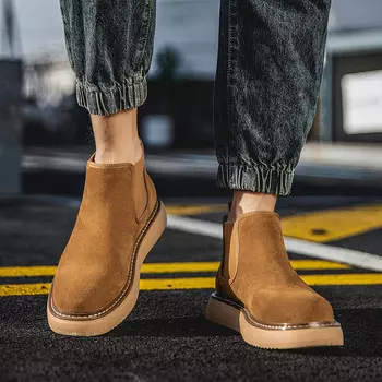 Челси Ботинки Мужские Little Red Man, коричневый