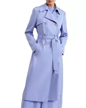 Челси Приталенное Тренч Пальто на пуговицах Phase Eight, синий