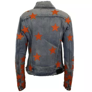CHEMIST STAR TRUCKER Джинсовые куртки цвета индиго Clay Amiri, синий