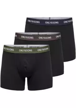 Чемодан ONLY & SONS "ONSFITZ SOLID BLACK TRUNK 3PACK3854 NOOS" (упаковка, 3 шт.), черный