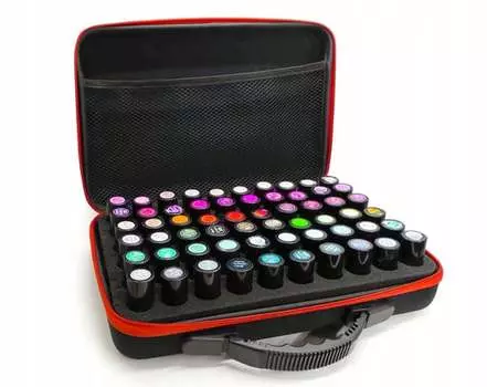 Чемодан, органайзер на 60 лаков для ногтей, коробка, футляр., Tojato