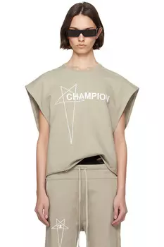 Чемпионская майка-борцовка Micro Tatlin Rick Owens, цвет pearl
