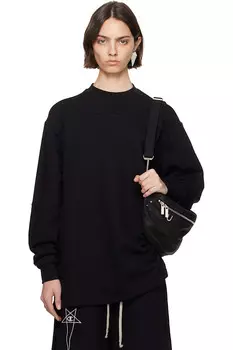 Чемпионская версия свитера с рельефными вставками Rick Owens, черный