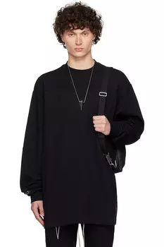Чемпионская версия свитера с рельефными вставками Rick Owens, черный