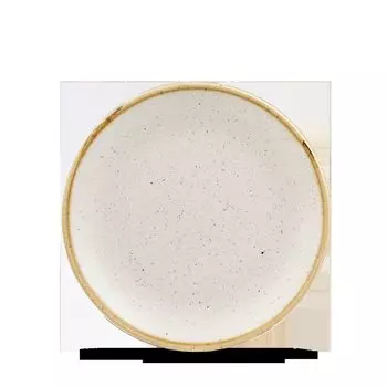 Черчилль, белые плоские тарелки из литого камня, ячмень, белые, двойные, 16,5 см, упаковка из 12 шт Churchills