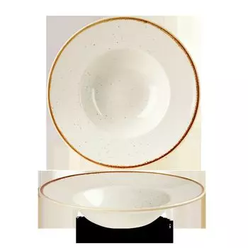 Черчилль Суперстеклянные тарелки из литого ячменя белого цвета, глубокие тарелки 24 см / 28,4 мл, 12 шт Churchills