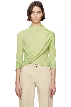 Черепаховый водолазка Beanstalk Issey Miyake, зеленый