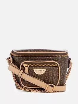 через плечо Juneberry на молнии Guess Factory, коричневый
